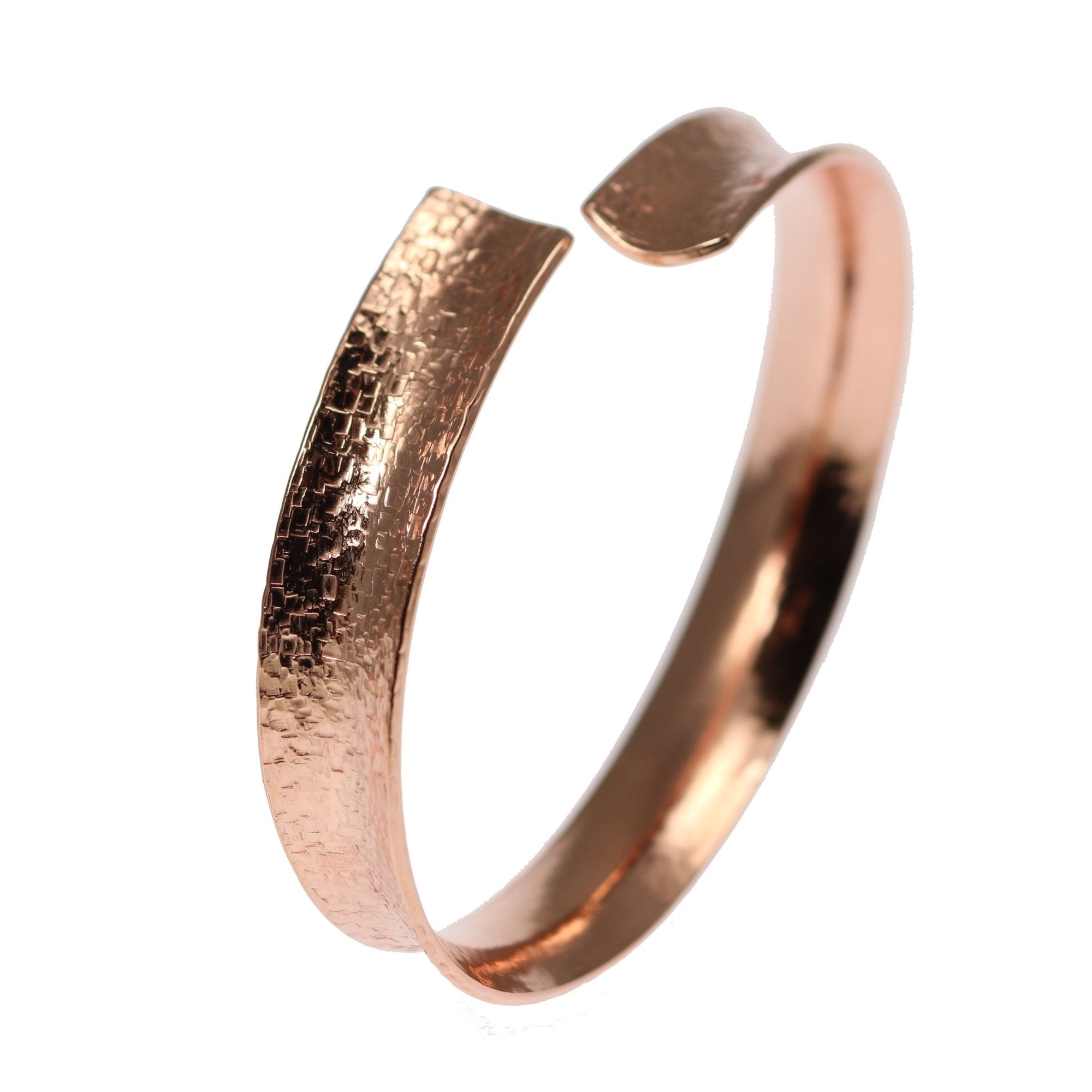 Anticlastic Texturized Copper Bangle Bracelet