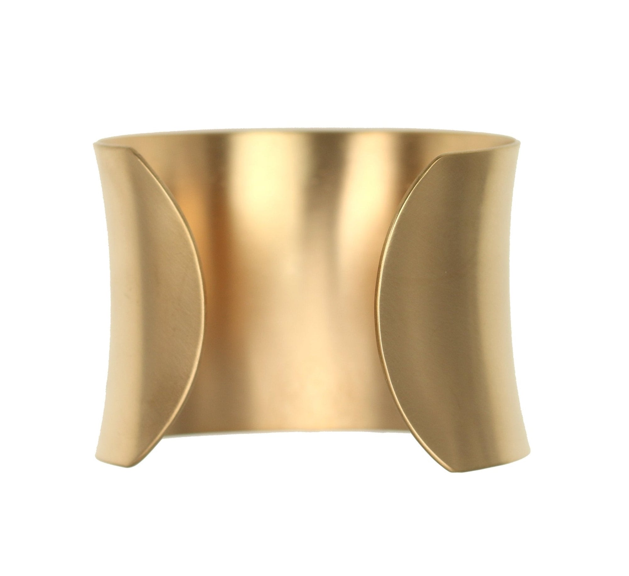 Opening of Brushed Anticlastic Bronze Cuff Bracelet