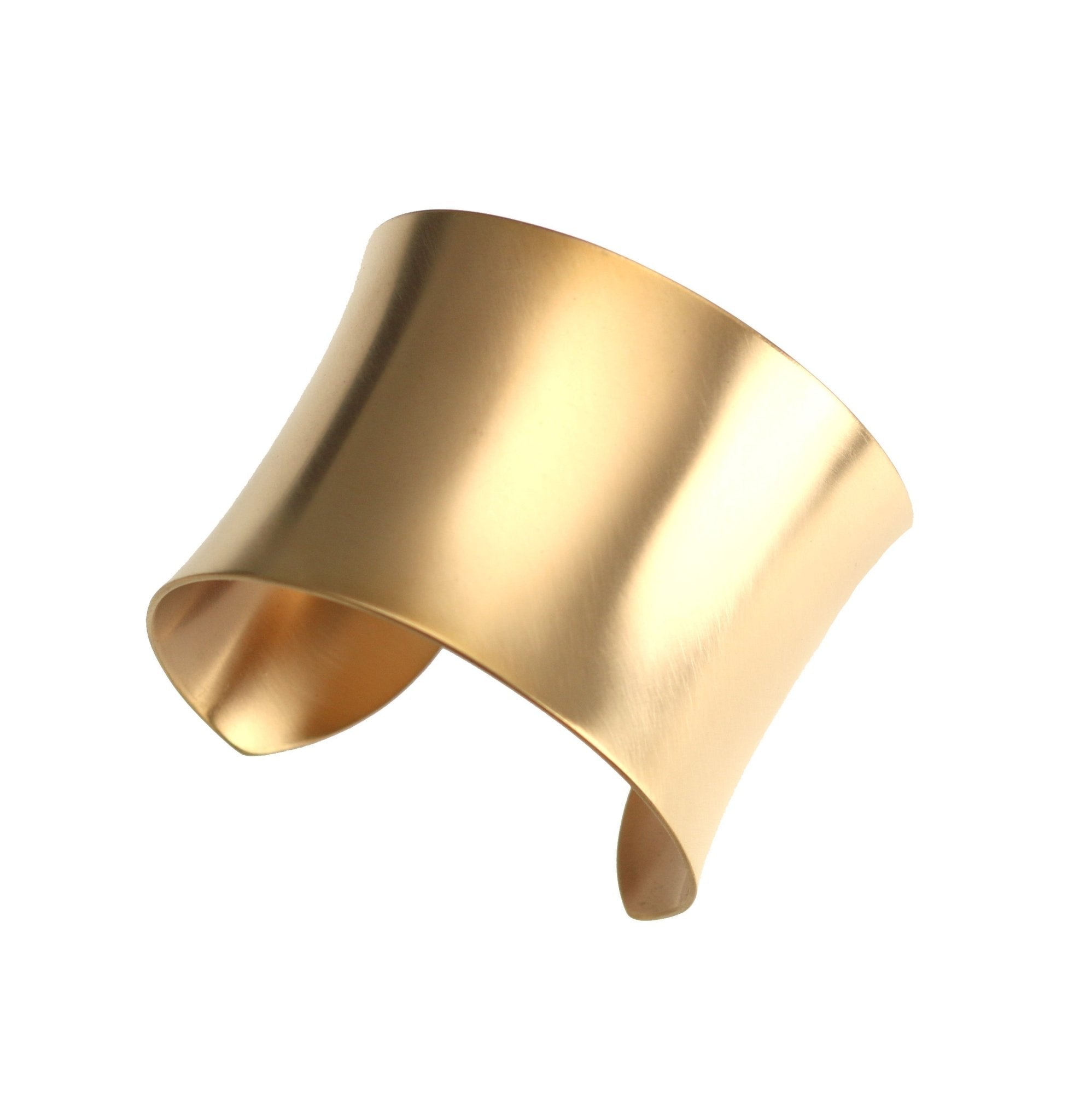 Detail View of Brushed Anticlastic Bronze Cuff Bracelet