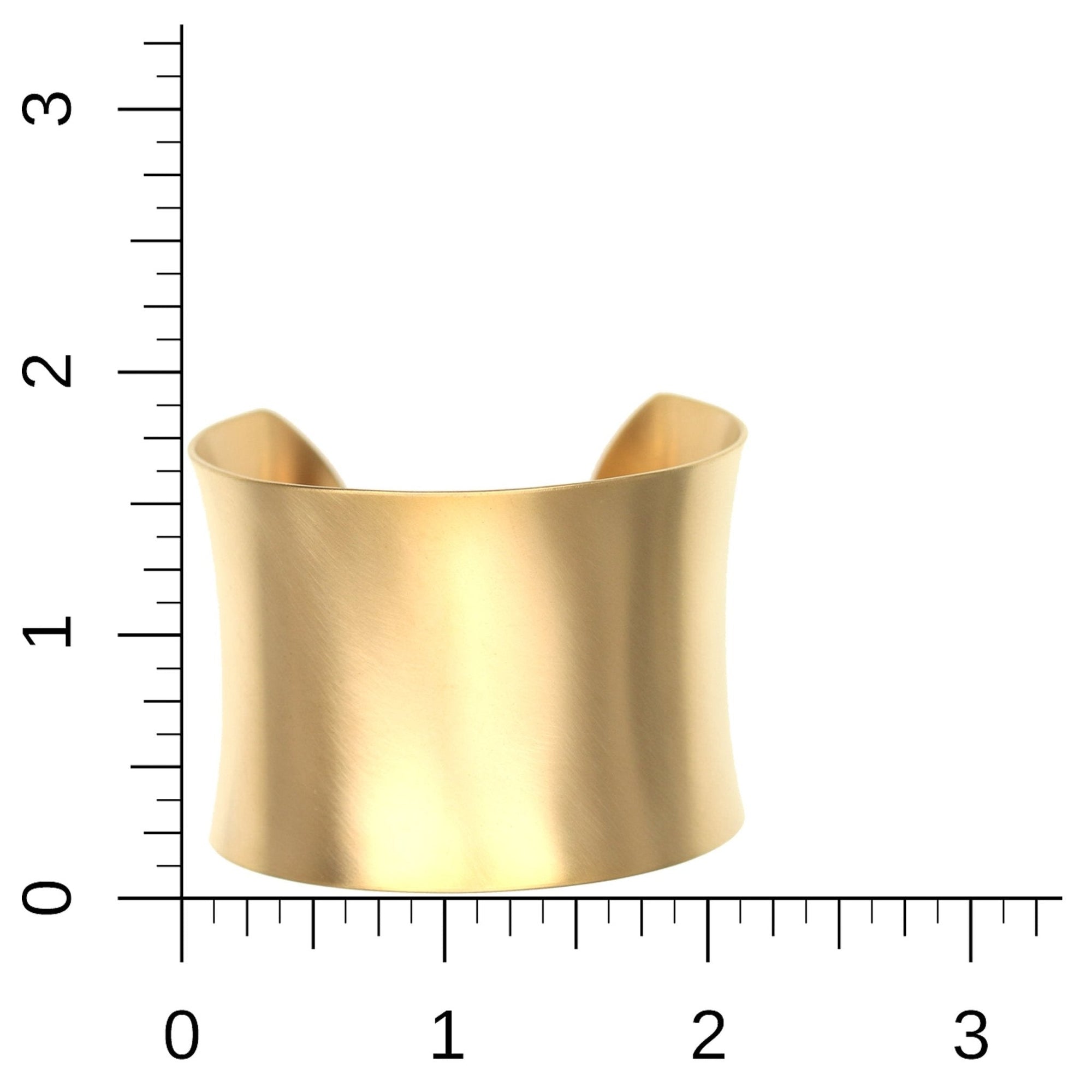 Scale of Brushed Anticlastic Bronze Cuff Bracelet