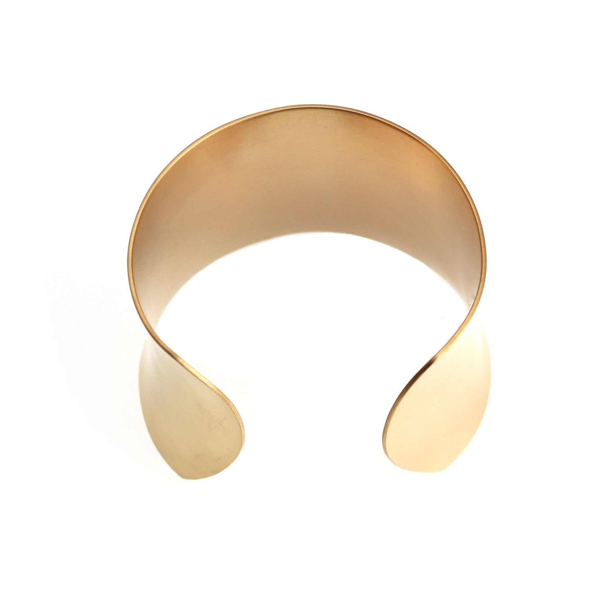 Brushed Anticlastic Bronze Cuff Bracelet - Cuff Opening