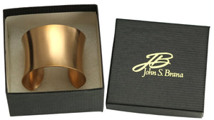 9 of 9: Brushed Anticlastic Bronze Cuff Bracelet in Gift Box