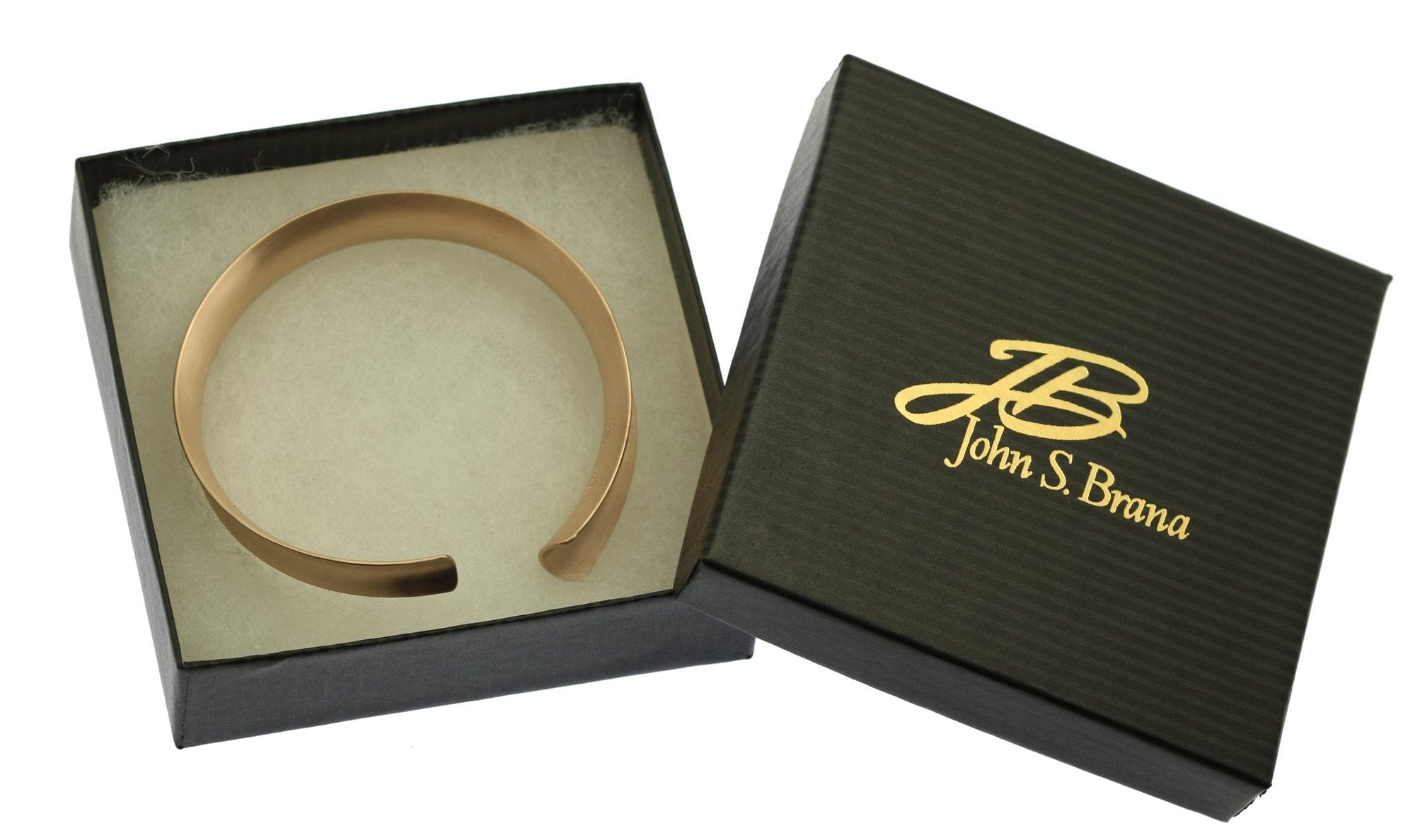Gift Boxed Brushed Bronze Anticlastic Bangle Bracelet