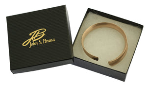 7 of 7: Brushed Bronze Anticlastic Bangle Bracelet in Black Gift Box with Gold Logo