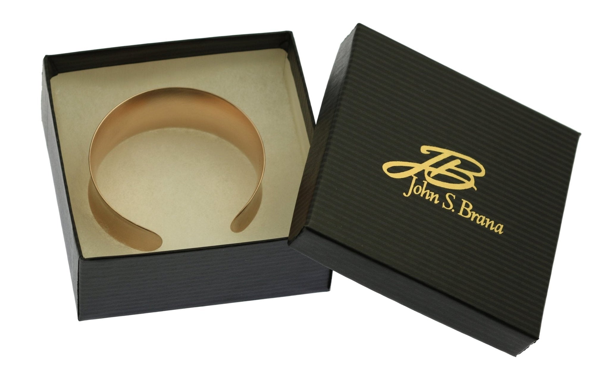 Brushed Bronze Anticlastic Cuff in Black Gift Box with Gold Logo