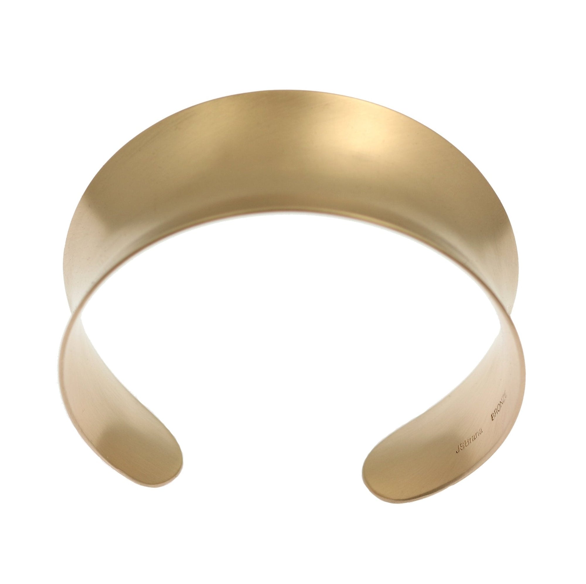Top View of Brushed Bronze Anticlastic Cuff