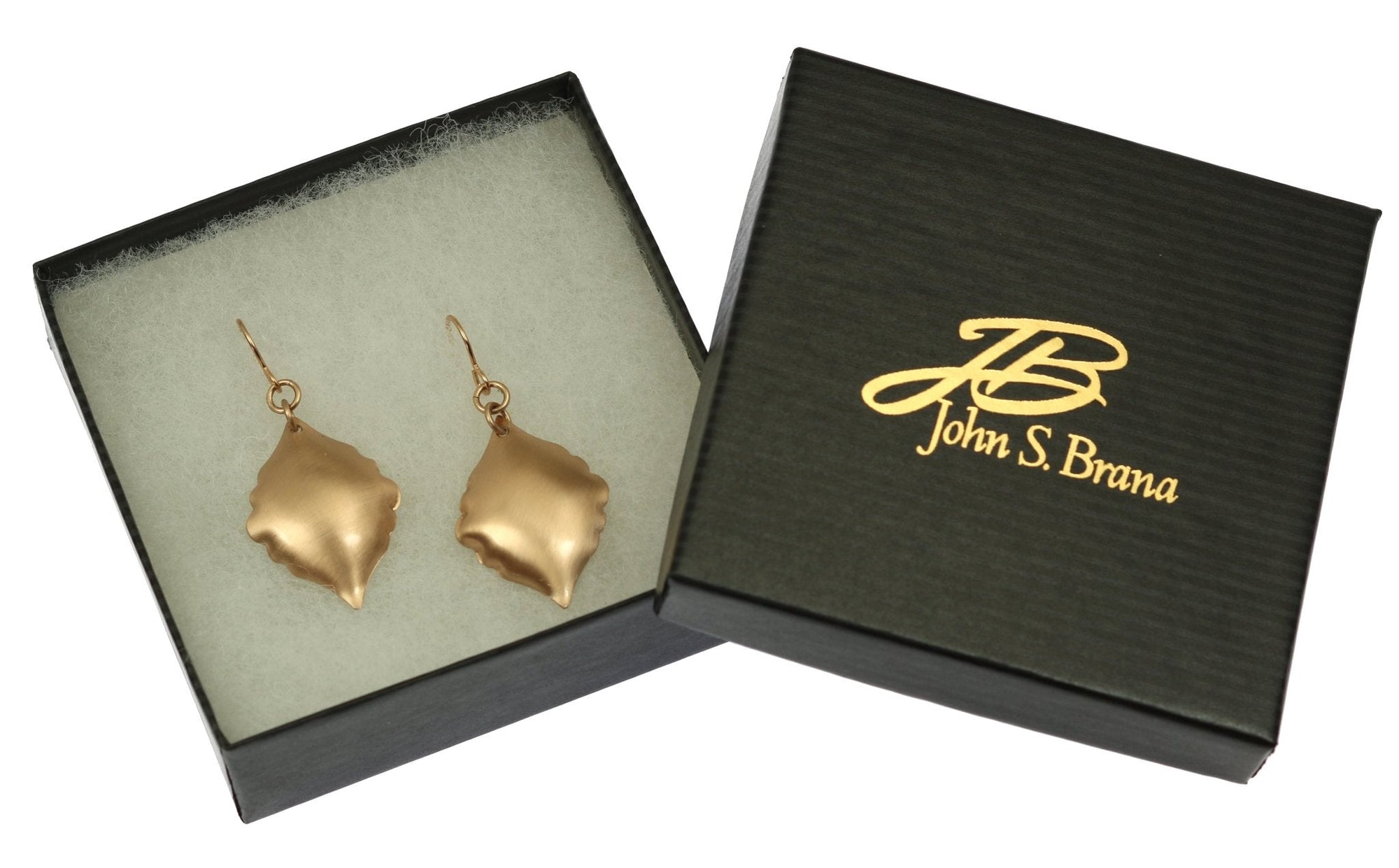 Gift Boxed Brushed Bronze Moroccan Drop Earrings