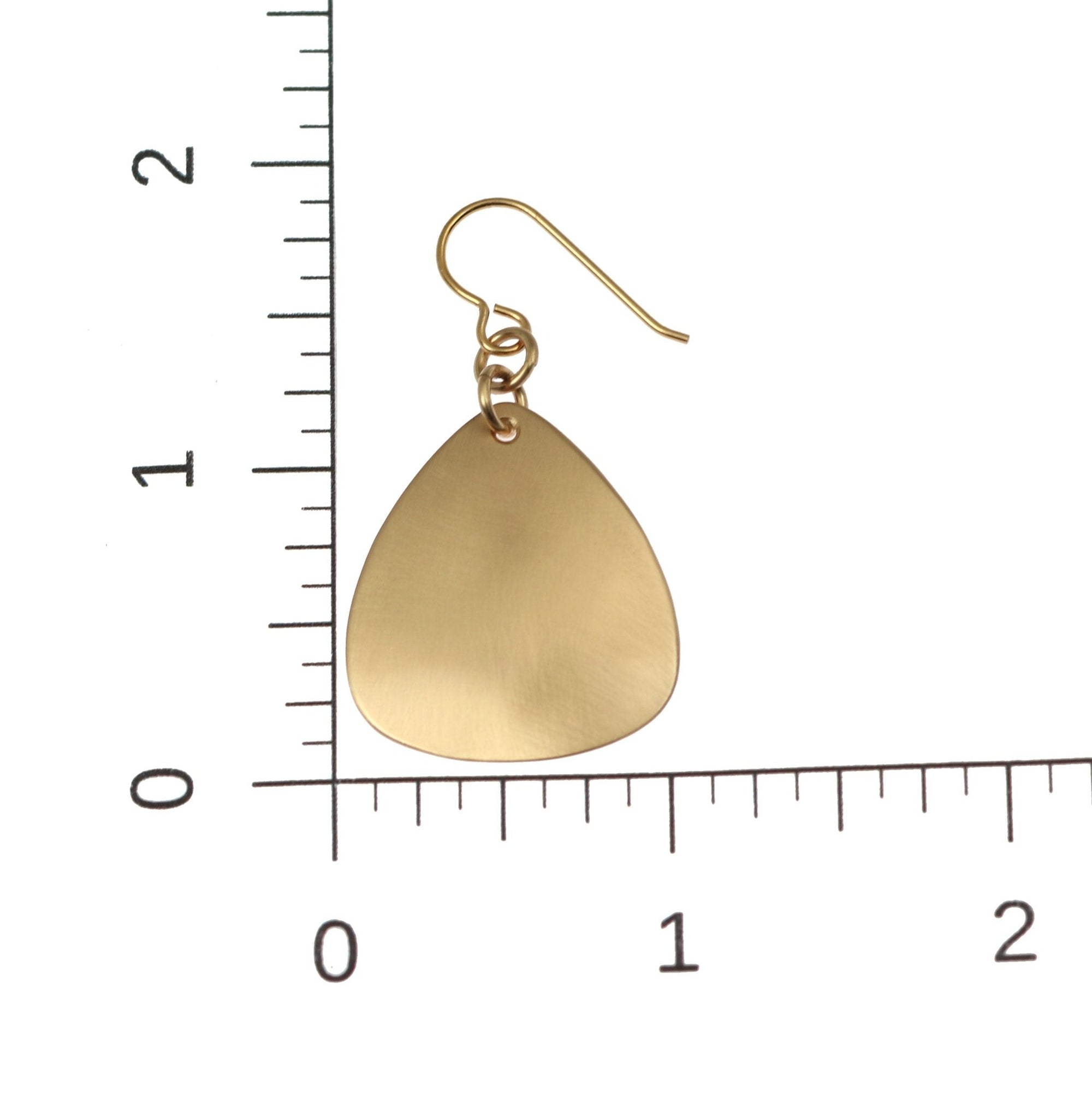Scale of Brushed Bronze Triangular Drop Earrings