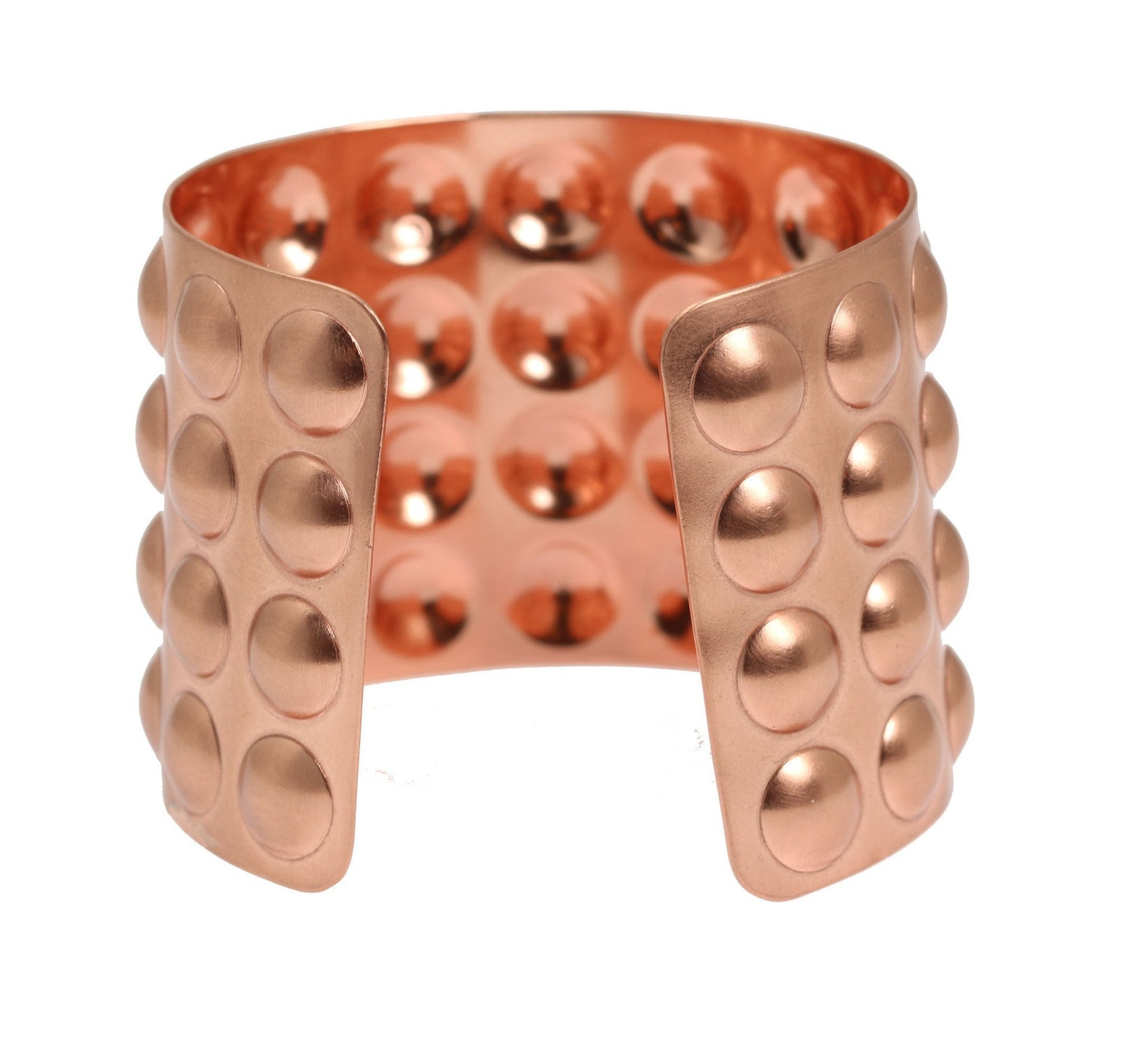 Opening of Brushed Copper Bubble Wrap Cuff Bracelet