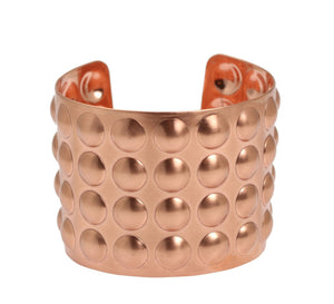 5 of 7: Detail of Brushed Copper Bubble Wrap Cuff Bracelet