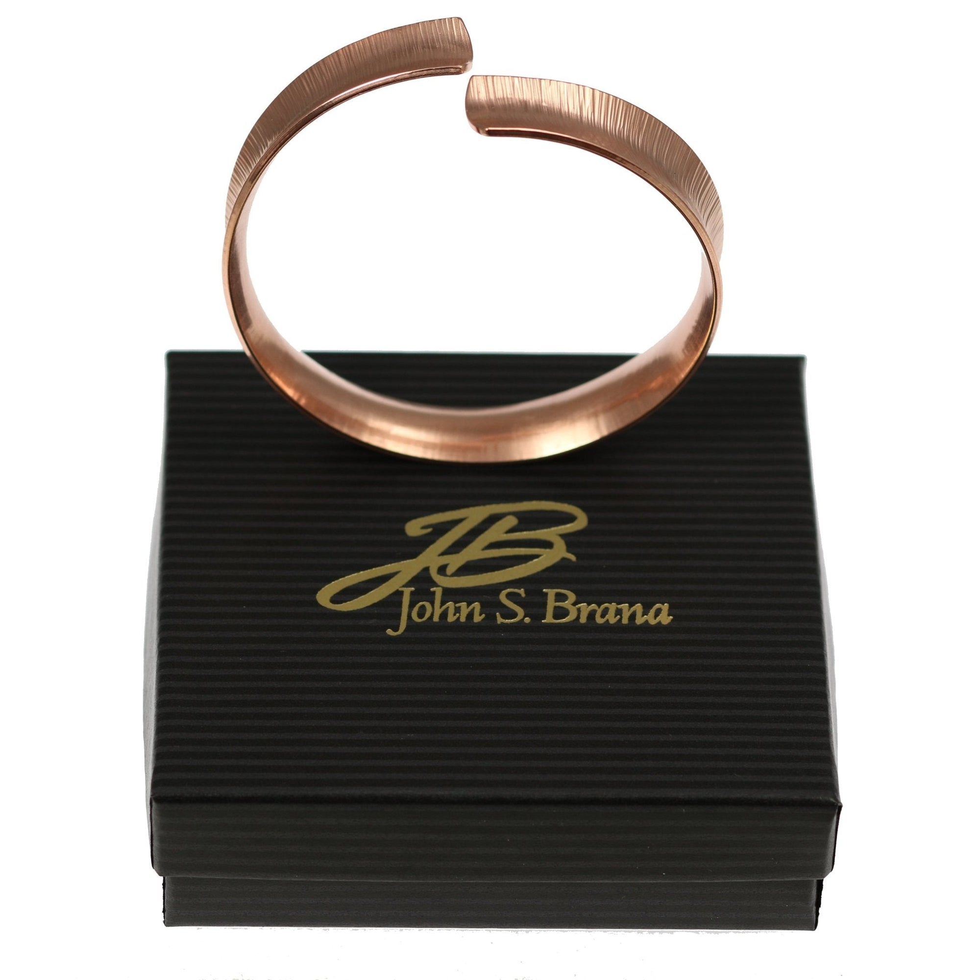 Gift Boxed Chased Copper Bangle Bracelet