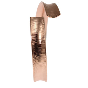 3 of 6: Side View of Chased Copper Bangle Bracelet