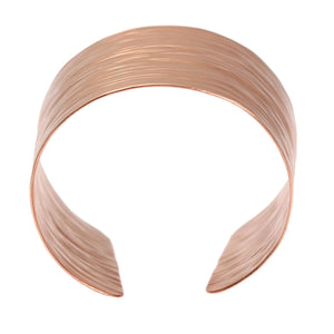 3 of 7: Shape of Chased Copper Bark Cuff Bracelet