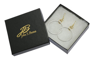 5 of 7: Gift Boxed Chased Rim Aluminum Hoop Earrings