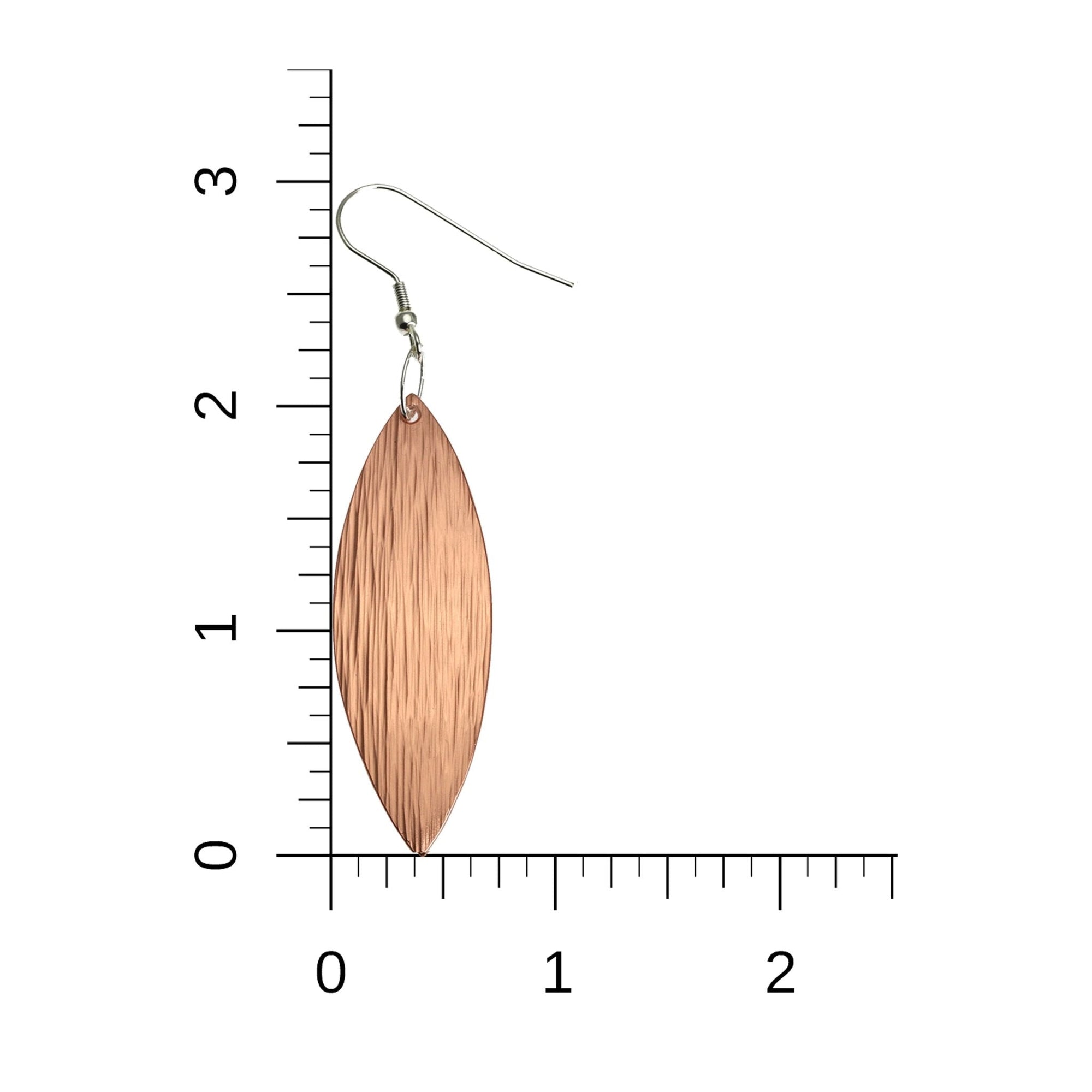 Scale of Copper Bark Leaf Drop Earrings