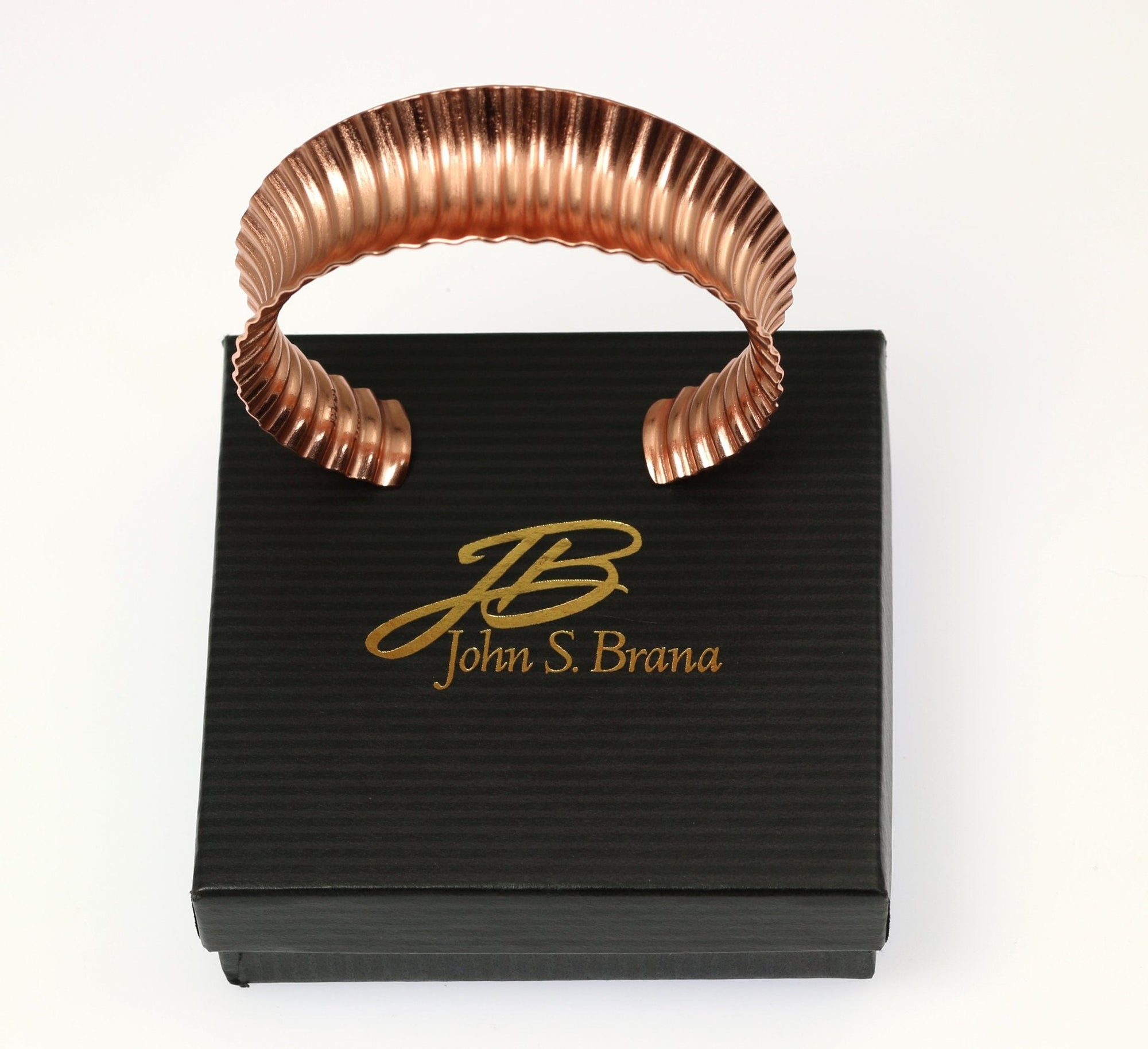 Cuffs - Corrugated Copper Anticlastic Tapered Handmade Cuff