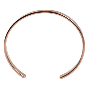 3 of 7: Shape of Men's Thin Chased Copper Cuff Bracelet