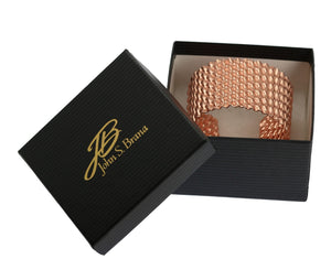7 of 7: Double Corrugated Copper Cuff in Gift Box