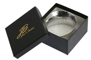 5 of 5: Hammered Aluminum Anticlastic Bangle in Black Gift Box