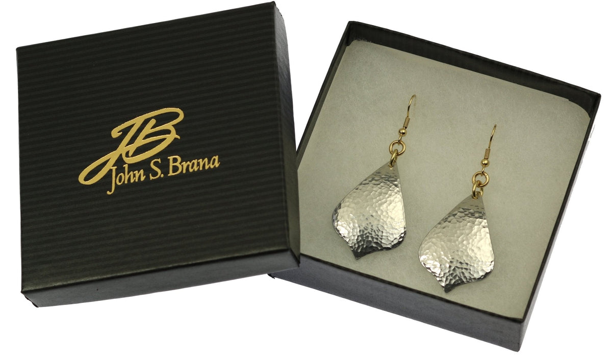 BUY Hammered Aluminum Arabesque Drop Earrings
