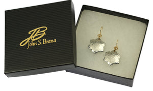 6 of 6: Hammered Aluminum Arabesque Flower Earrings in Gift Box