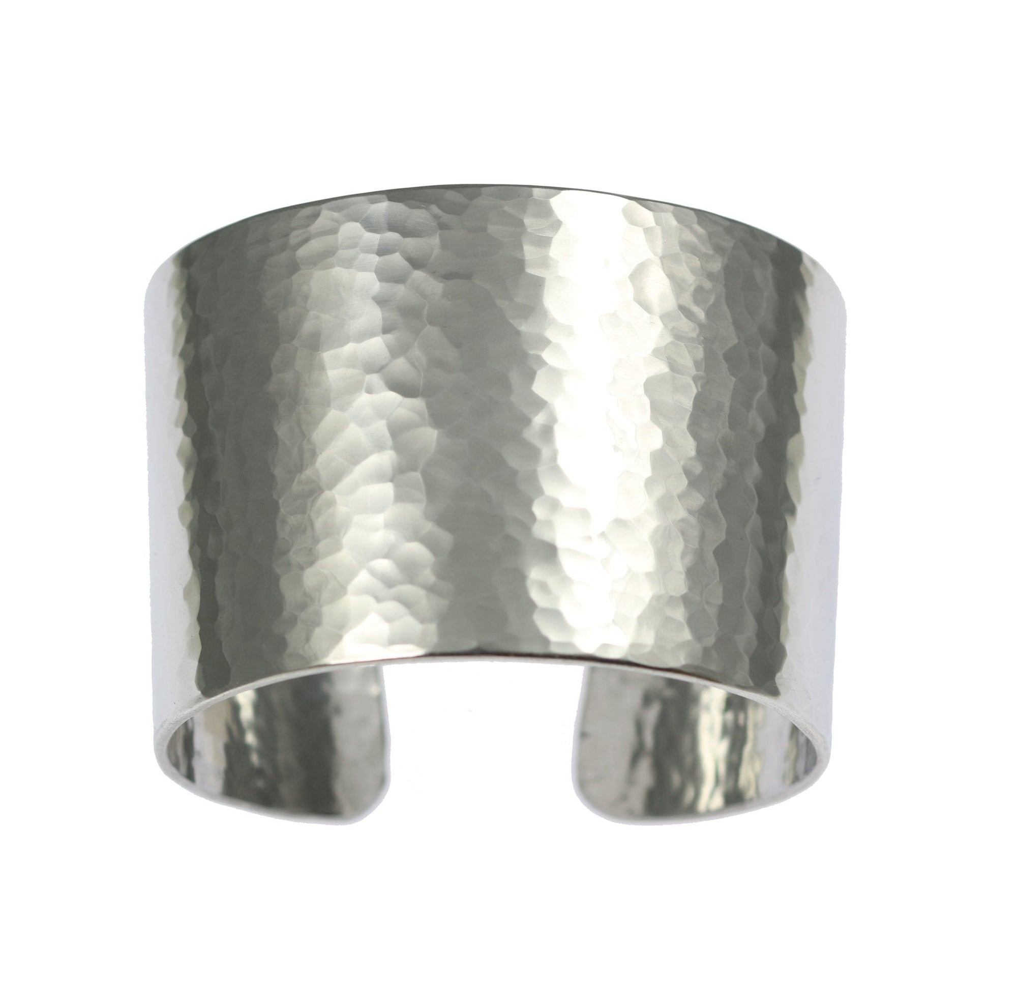 Detail of Hammered Aluminum Cuff Bracelet