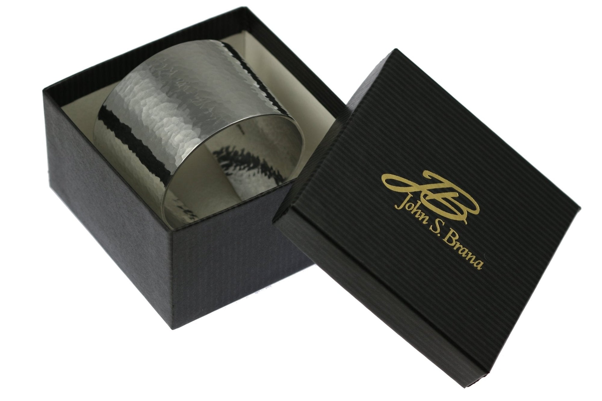 Gift Boxed Hammered Aluminum Cuff Bracelet
