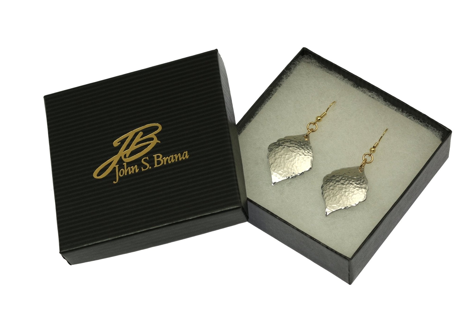 Hammered Aluminum Moroccan Drop Earrings in Gift Box