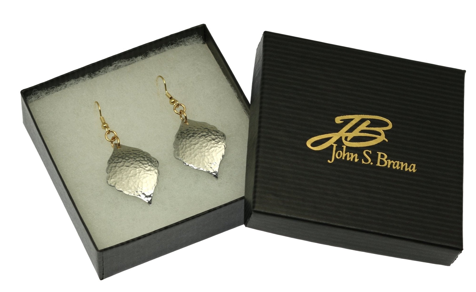 Gift Boxed Hammered Aluminum Moroccan Drop Earrings