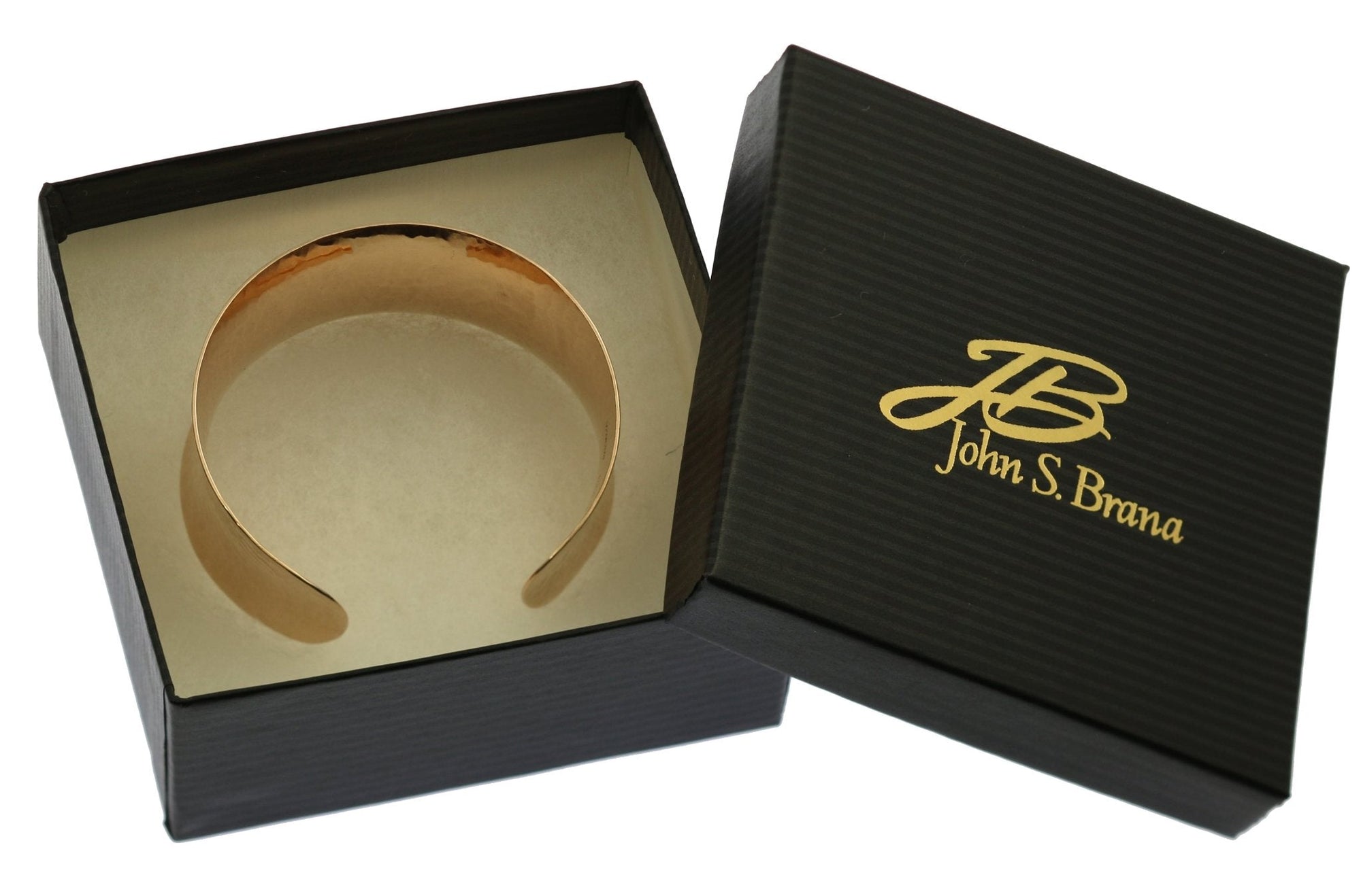 Hammered Bronze Anticlastic Cuff in Gift Box