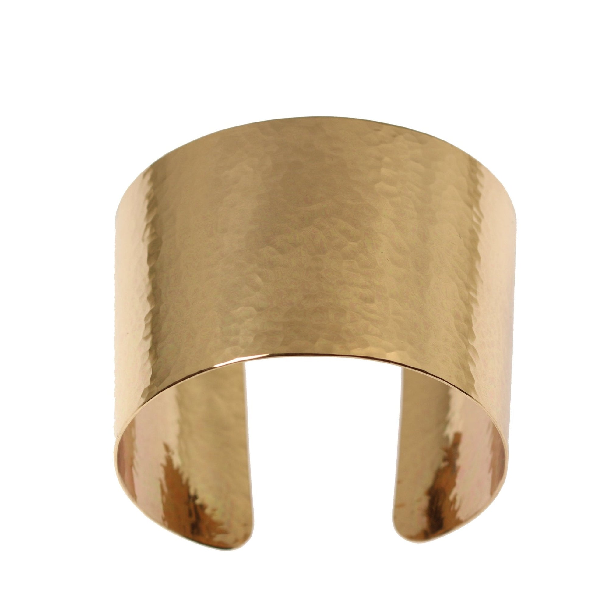 Top View of Hammered Bronze Cuff Bracelet