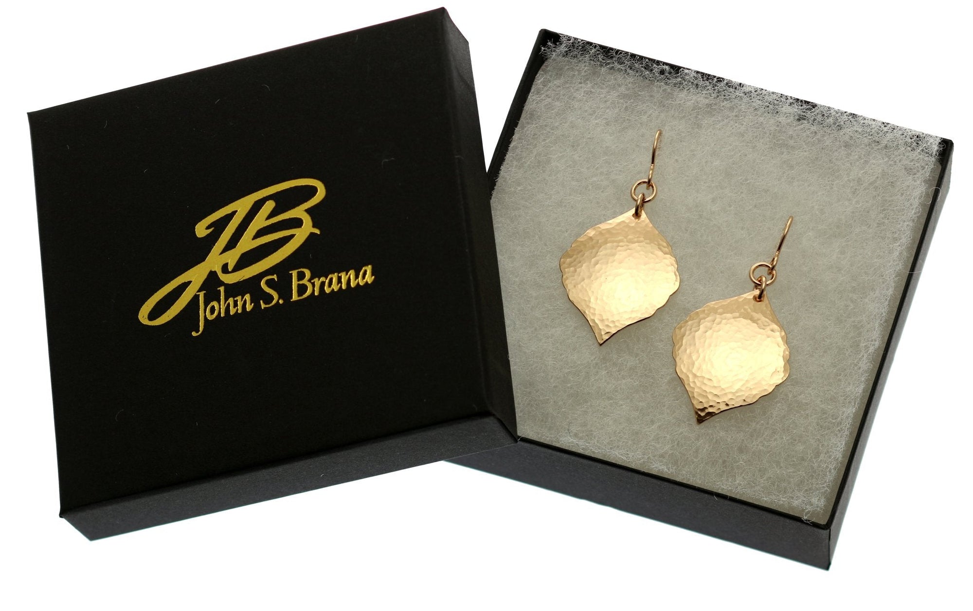 Gift Boxed Hammered Bronze Moroccan Drop Earrings