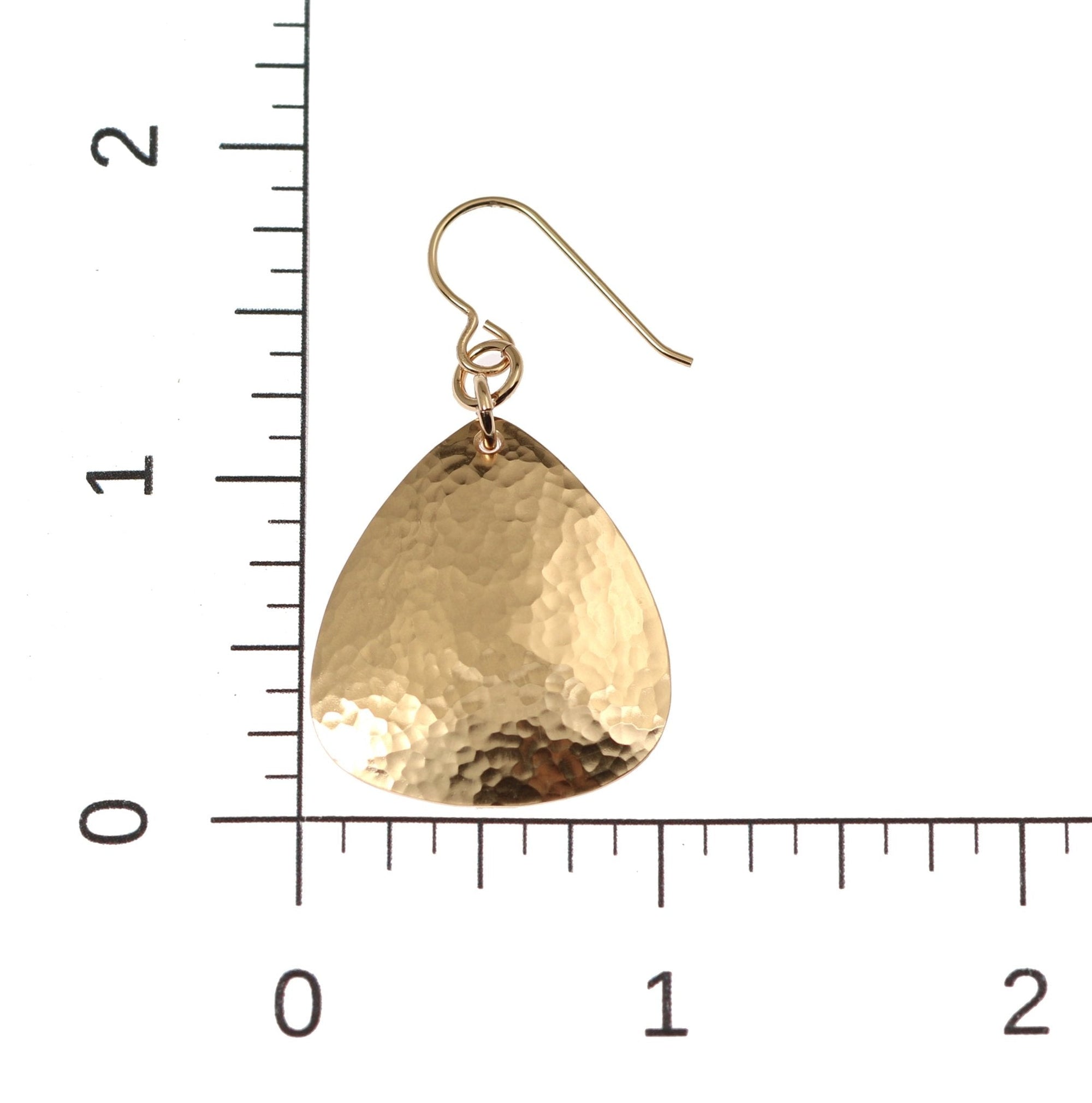 Scale of Hammered Bronze Triangular Earrings