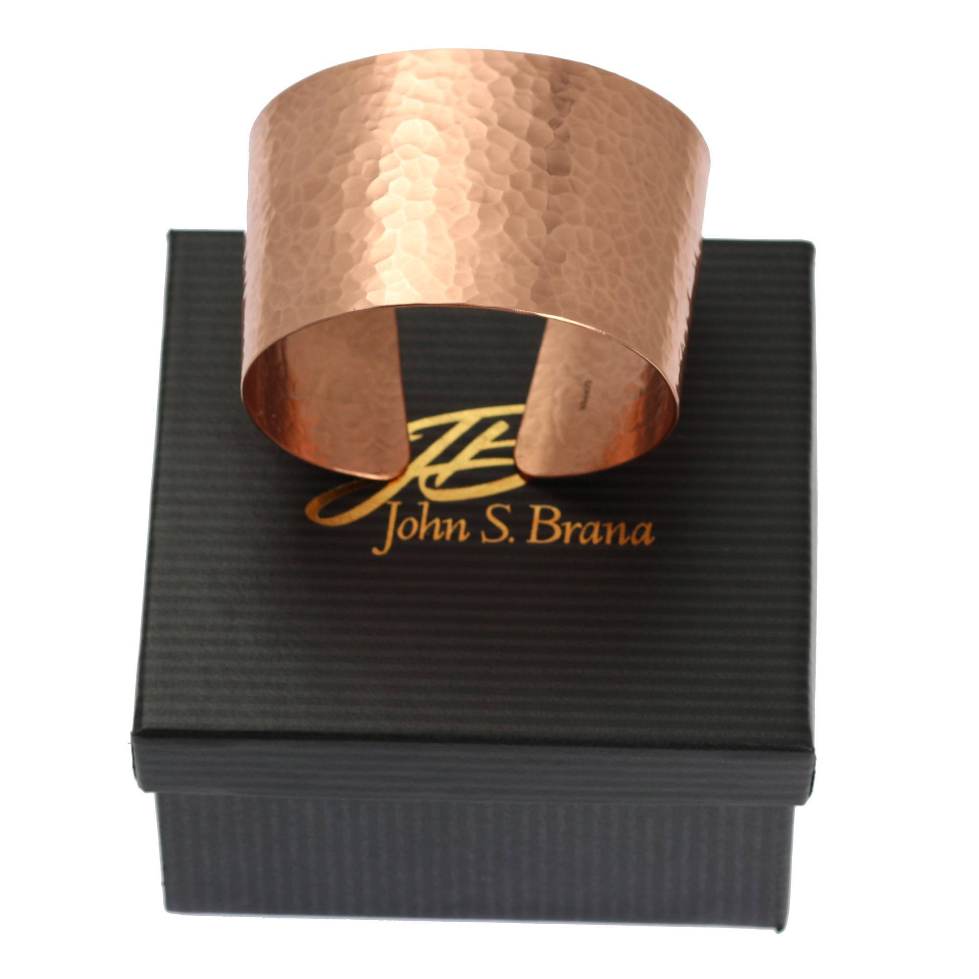 Hammered Copper Cuff Bracelet in Gift Box