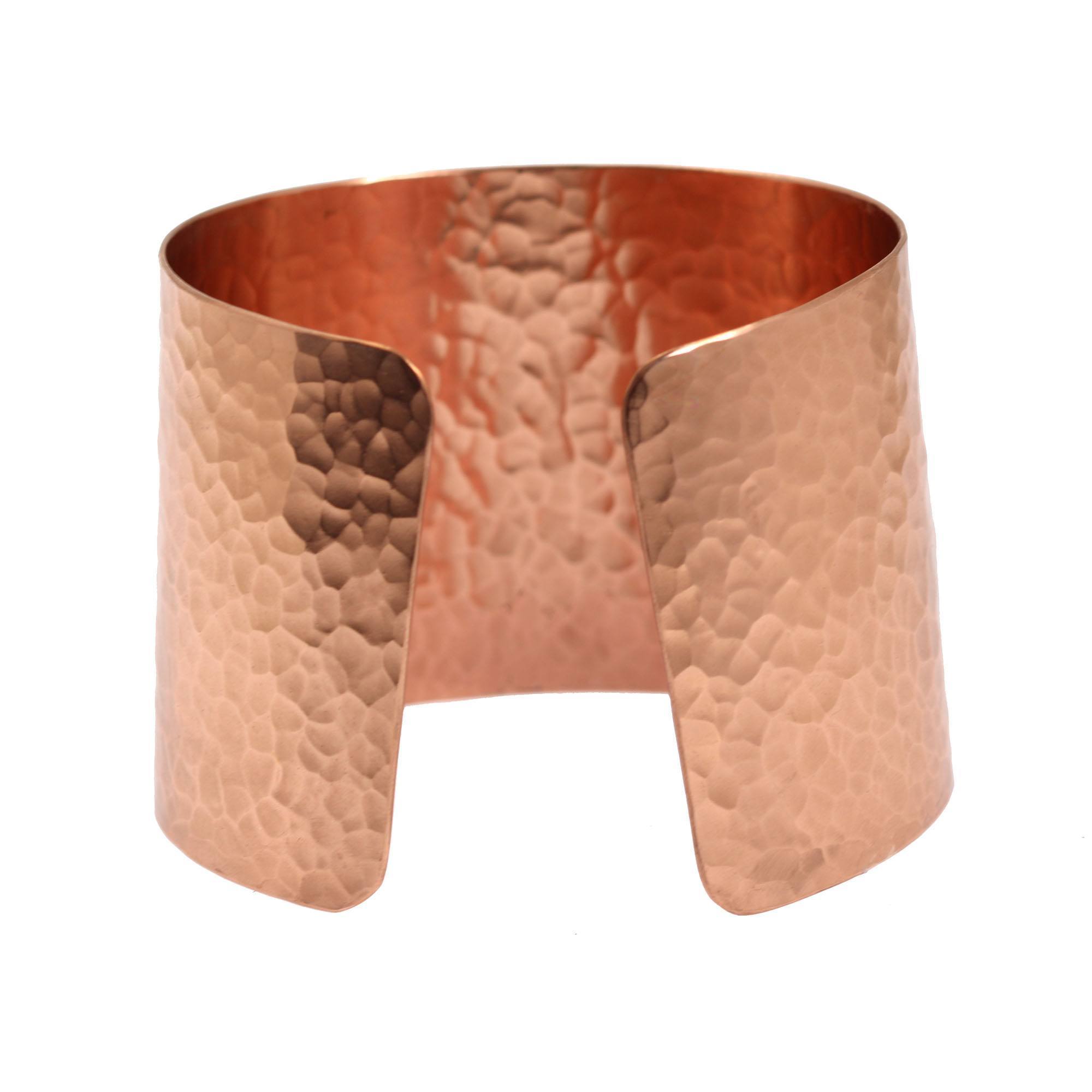 Hammered Copper Cuff Bracelet Opening