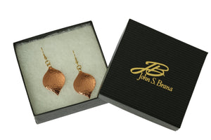 5 of 6: Gift Boxed Hammered Copper Marrakesh Drop Earrings