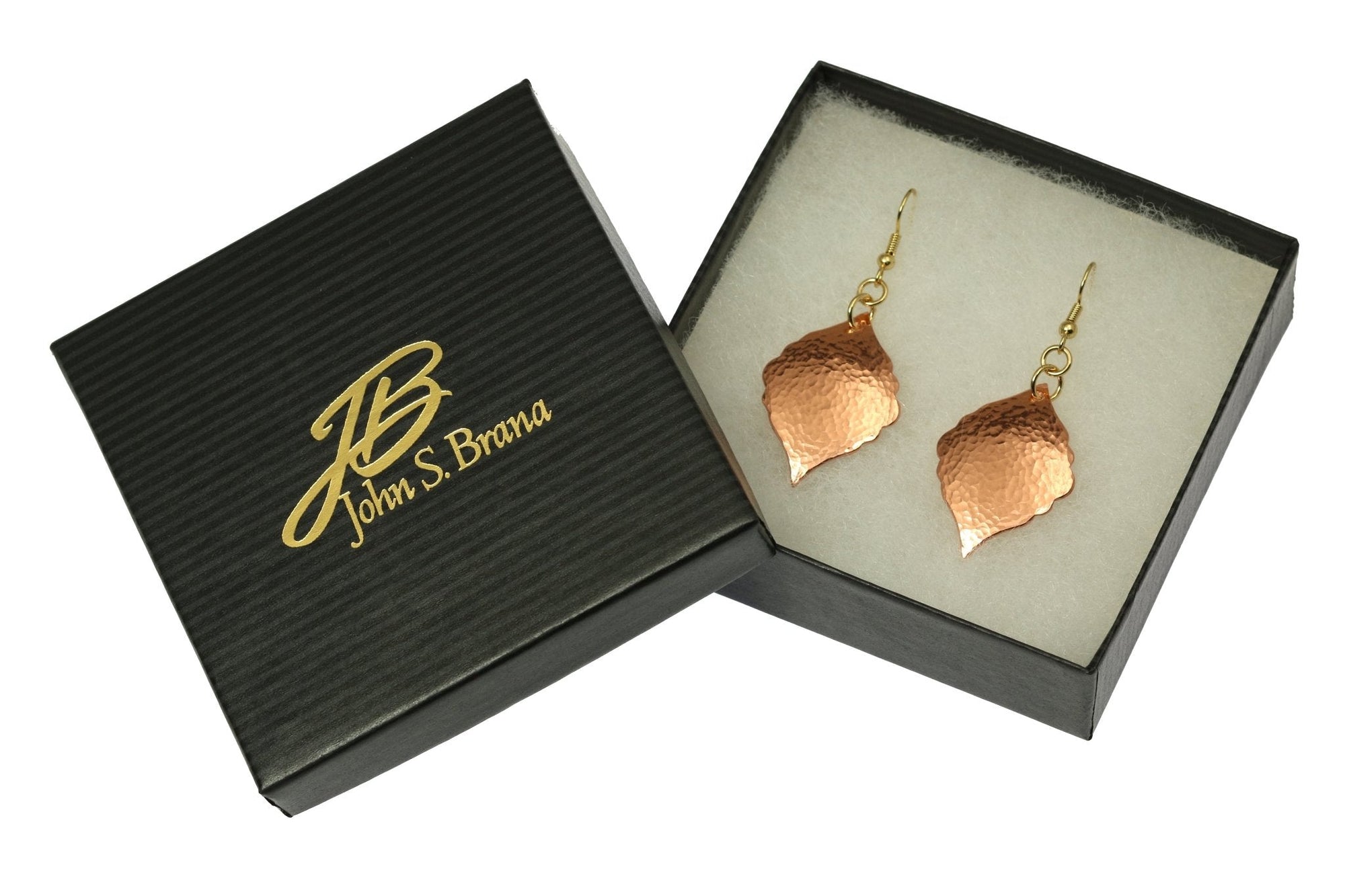 Hammered Copper Moroccan Drop Earrings in Gift Box