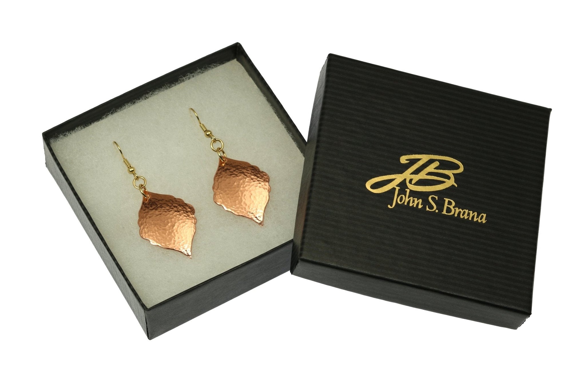 Gift Boxed Hammered Copper Moroccan Drop Earrings