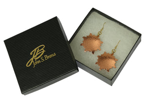 6 of 6: Hammered Copper Sunburst Earrings in Gift Box