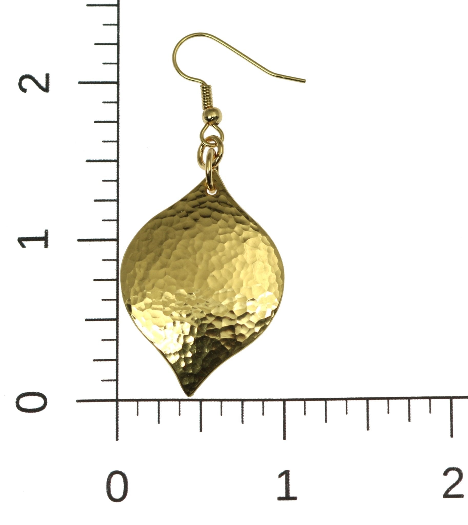 Scale of Hammered Nu Gold Marrakesh Drop Earrings
