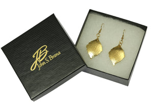 6 of 6: Hammered Nu Gold Moroccan Drop Earrings in Gift Box