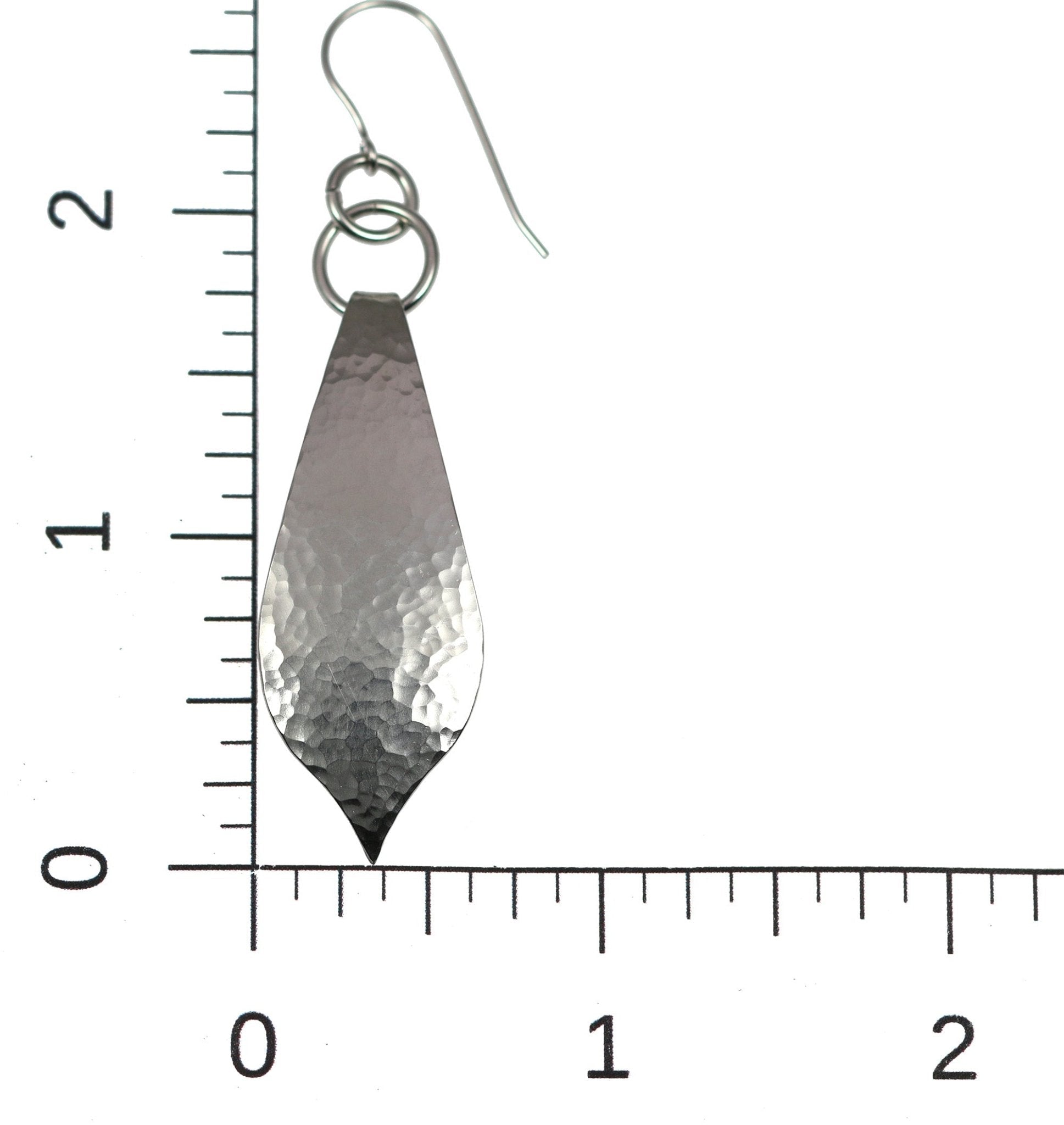 Scale of Hammered Stainless Steel Marrakesh Drop Earrings