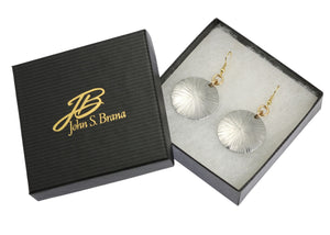 3 of 3: Gift Boxed Large Aluminum Sand Dollar Disc Earrings
