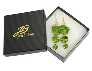 3 of 3: Gift Boxed Lime Chandelier Aluminum Lily Pad Earrings