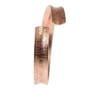 3 of 6: Width of Linen Anticlastic Copper Bangle Bracelet