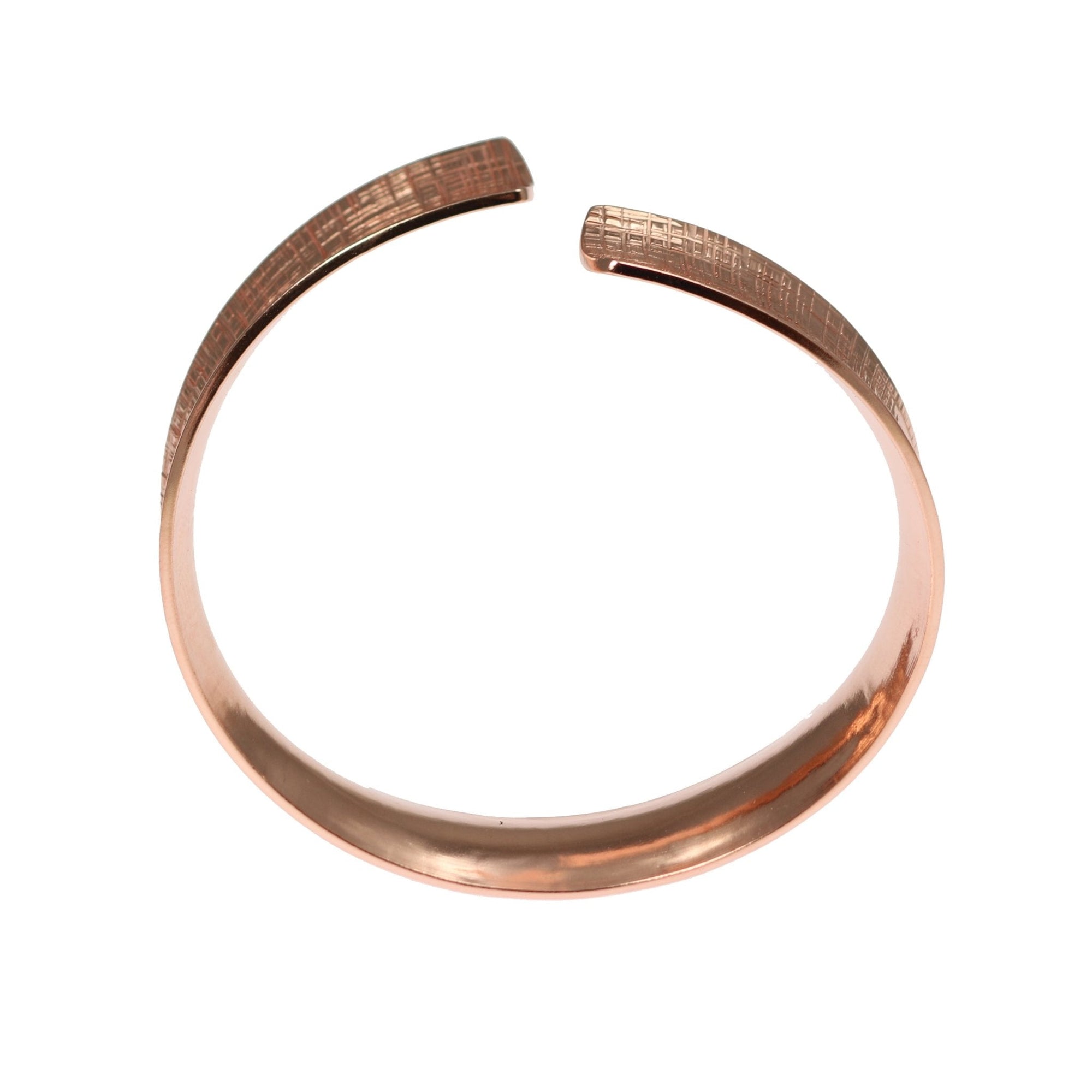 Shape of Linen Anticlastic Copper Bangle Bracelet