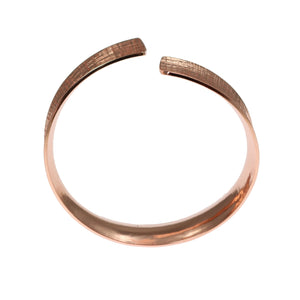 4 of 6: Shape of Linen Anticlastic Copper Bangle Bracelet
