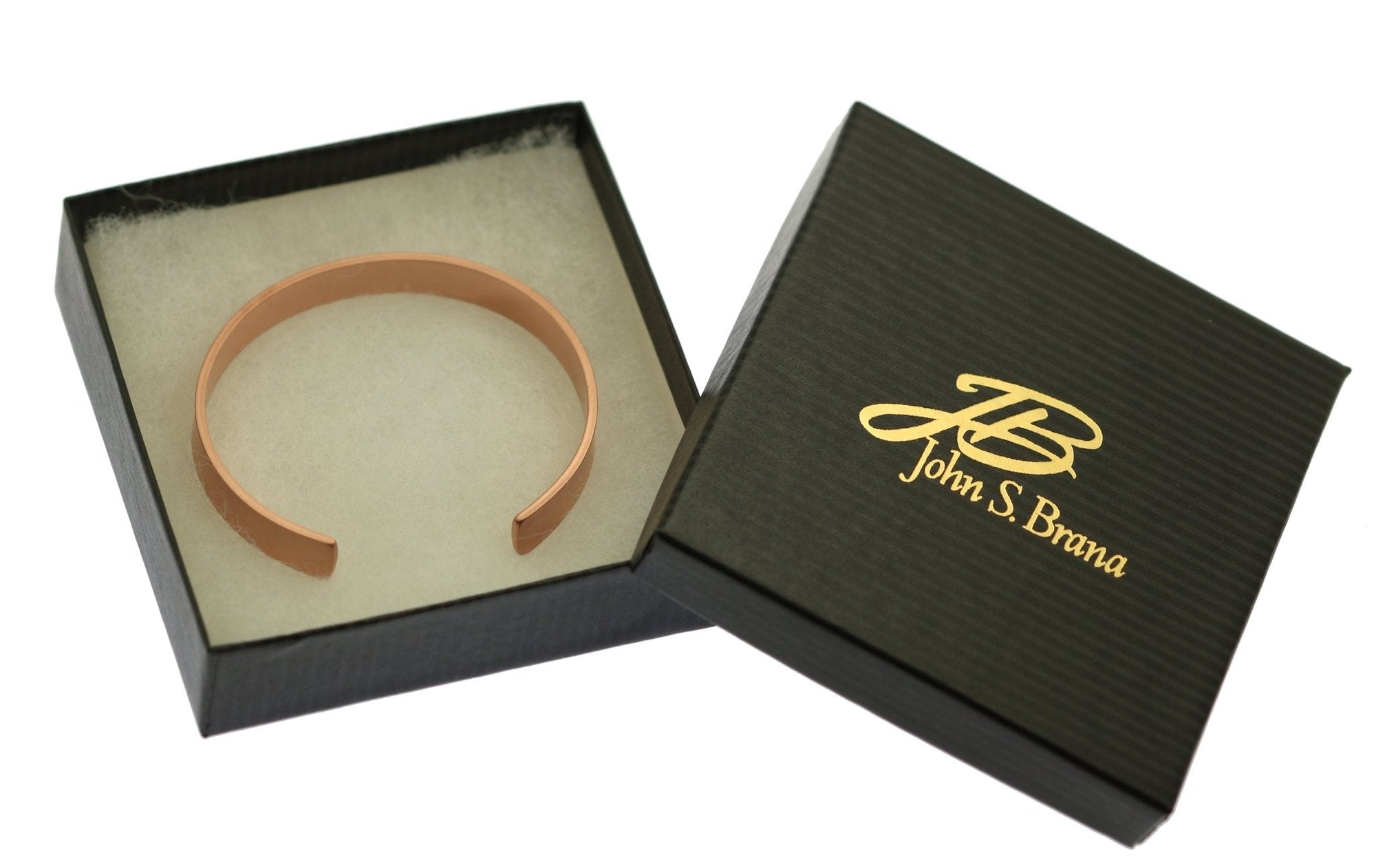 Gift Boxed 10mm Wide Men's Brushed Copper Cuff Bracelet
