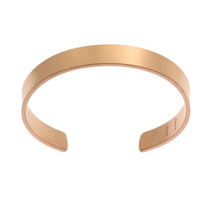 4 of 7: Top View of 10mm Wide Men's Brushed Copper Cuff Bracelet