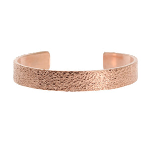 4 of 7: Detail of 10mm Wide Men's Texturized Copper Cuff Bracelet
